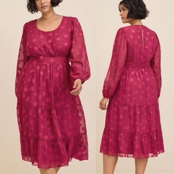 NWT TORRID STAR DOT MIDI DRESS - Picture 1 of 6